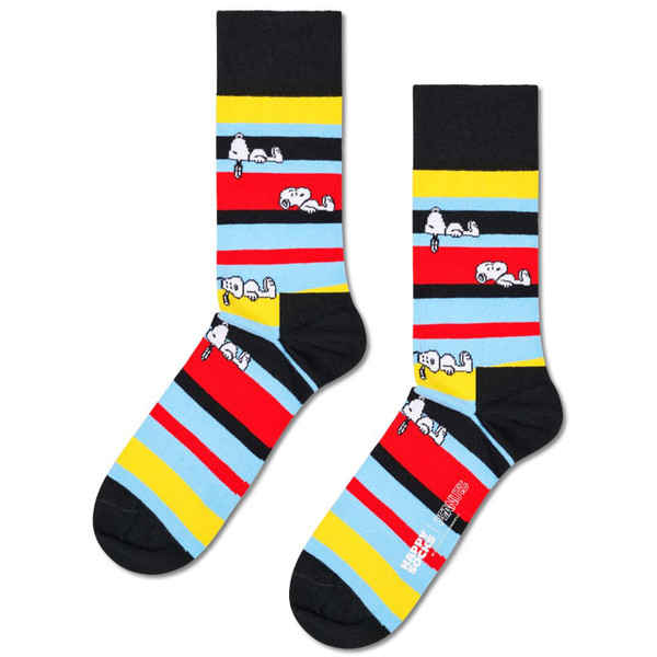 Snoopy Stripey Socks in Happy Socks x Peanut 3 Pack of Snoopy Socks in Gift Set Box
