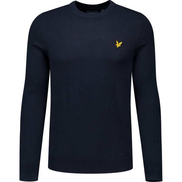 Lyle & Scott Archive Revisited Crew Neck Knitted Jumper in Dark Navy