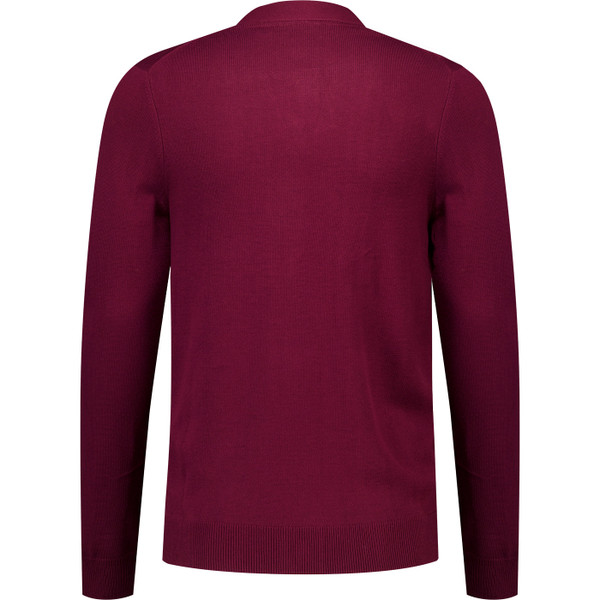 Lyle & Scott Mens Archive Revisited Classic V-Neck Knitted Cardigan in Claret Jug