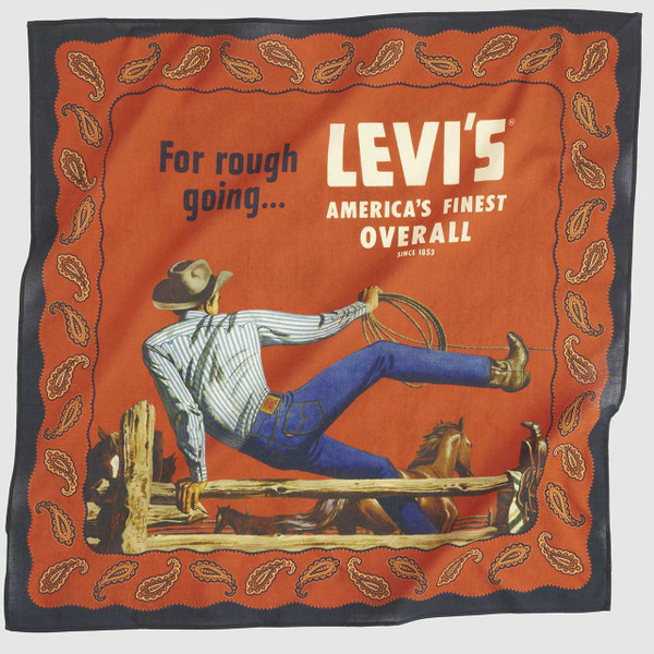 Levi's Cowboy Jump Retro Graphic Print Bandana Red - Main View