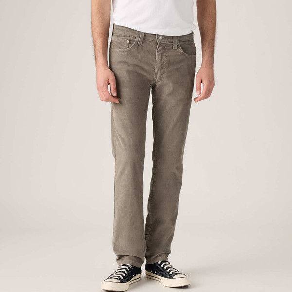 Model Wearing the Levi's 511 Slim Corduroy Jeans Smokey Taupe