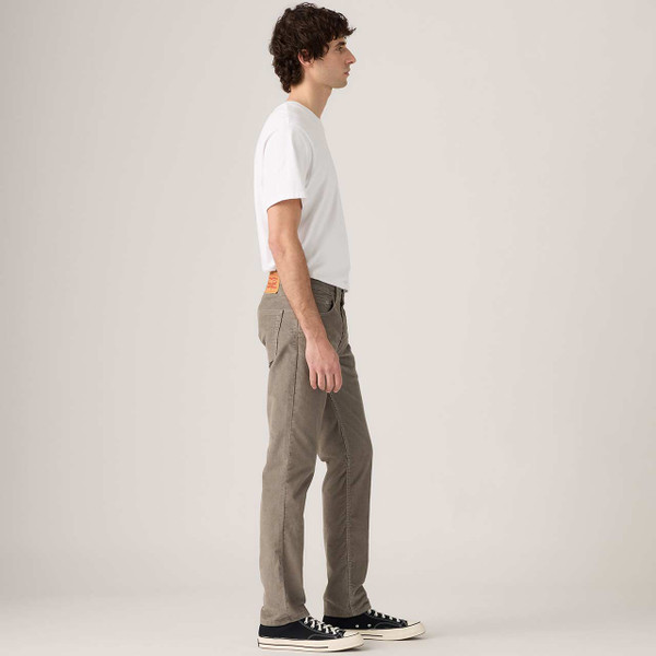 Model Wearing the Levi's 511 Slim Corduroy Jeans Smokey Taupe - Side View