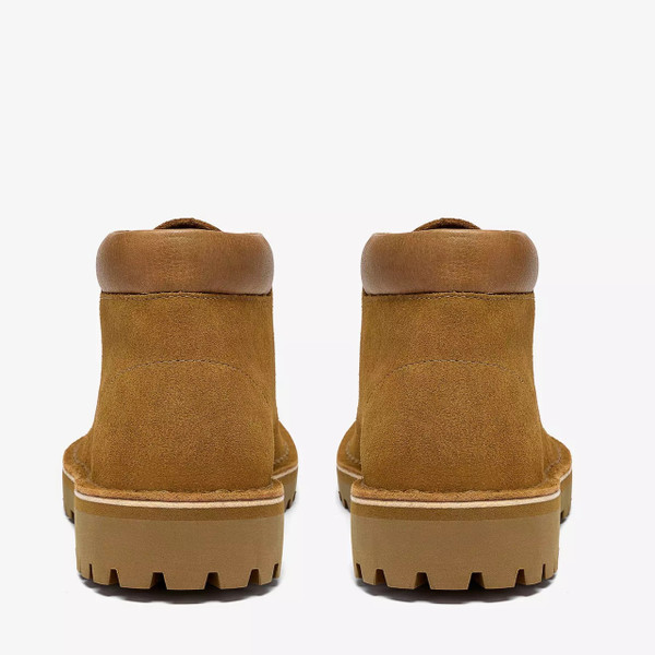 Clarks Originals Desert Rock Boots in Light Tan Suede  - Pair of Boots From Behind