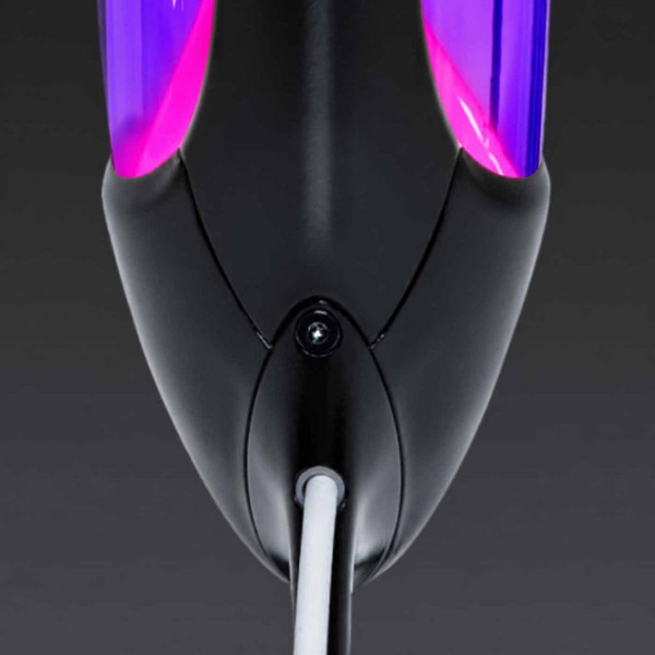 Base of Mathmos Neo Table Top Lava Lamp with Black base and Violet & Pink Lava