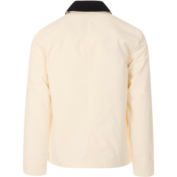 lyle and scott mens canvas workwear zip jacket vanilla ice beige