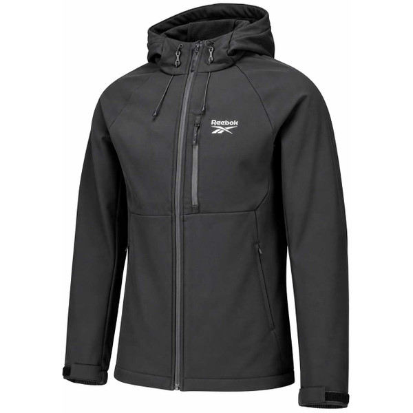 Reebok Skarde Hooded Softshell Hybrid Jacket Black - Side View