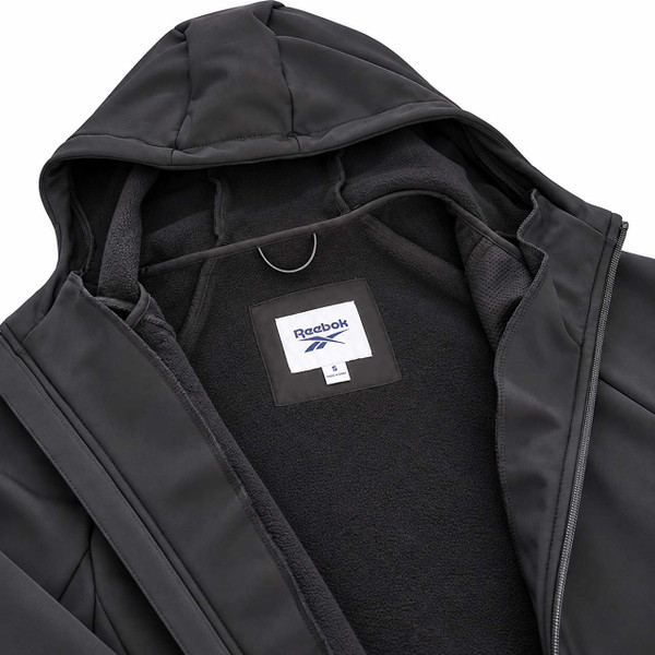Reebok Skarde Hooded Softshell Hybrid Jacket Black - Fleece Lining