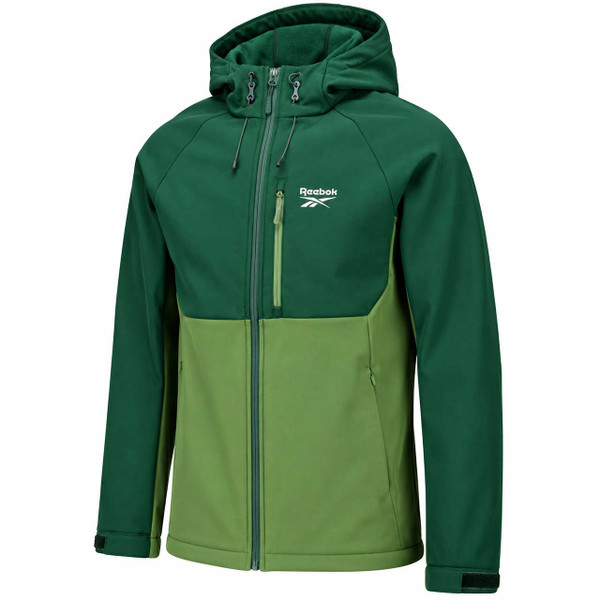 Reebok Skarde Hooded Softshell Hybrid Jacket Dark Green - Side View