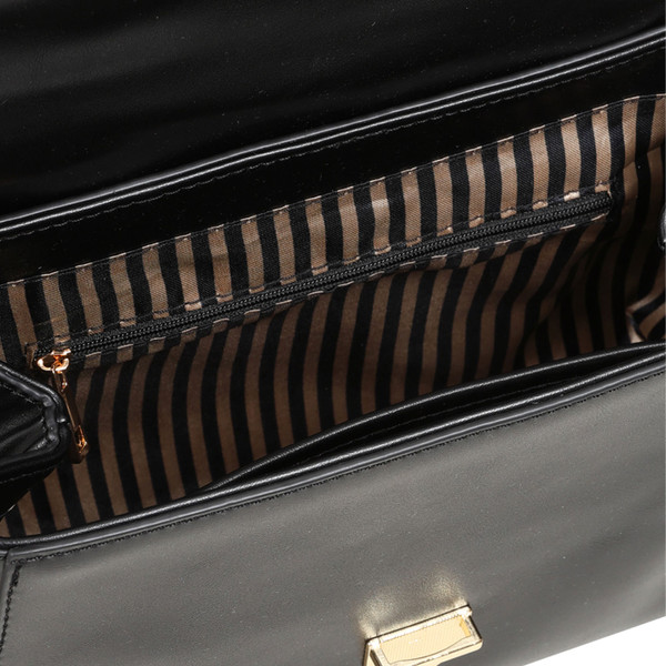 Inside Banned Retro True Love Vintage 50s Style Handbag in Black