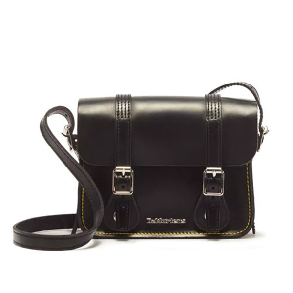 Dr. Martens Women's 7 Inch Leather Crossbody Satchel in Black - Front Facing