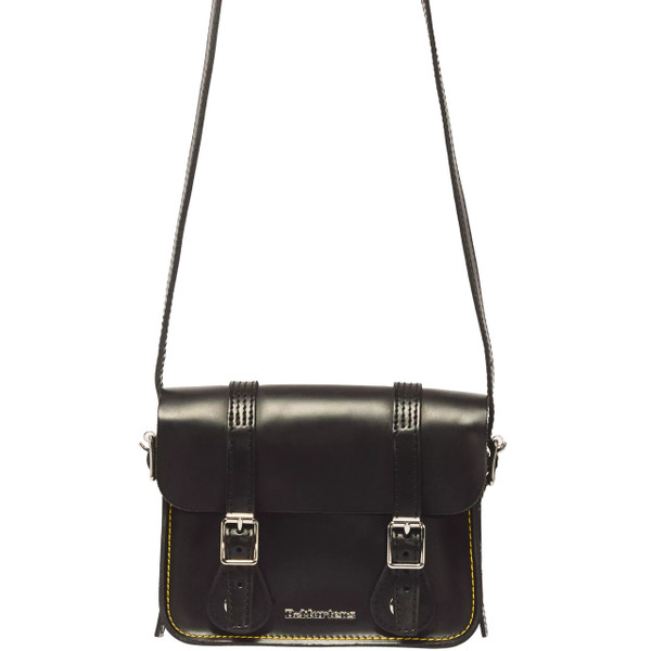 Dr. Martens Women's 7 Inch Leather Crossbody Satchel in Black - Front