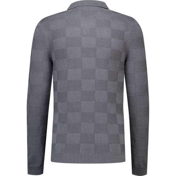 French Connection Mens Box Stitch Trophy Neck Polo Sweater in Gargoyle Green