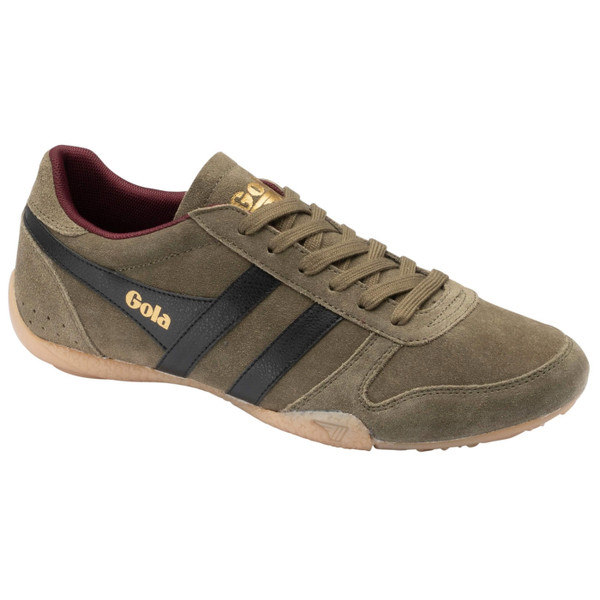 Gola Classics Chase Retro 70s Suede Track Trainers in Khaki Green