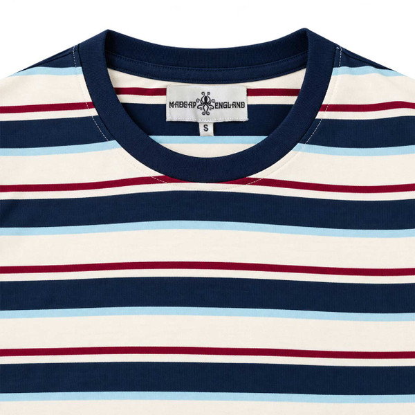 Madcap England Lucky Number T-Shirt Black Iris Sewn-On Crew Collar Detail