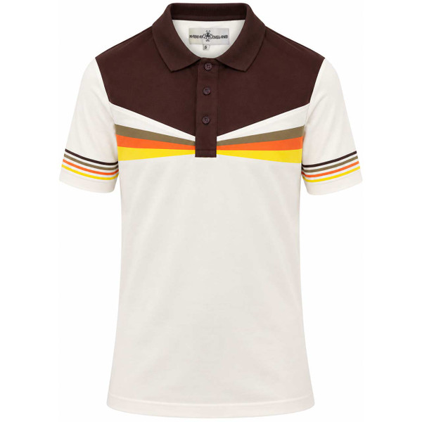 Madcap England Good Money Retro Sunburst Stripe Polo Cloud Cream - Main View