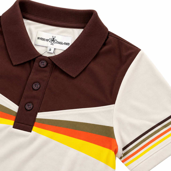 Madcap England Good Money Retro Sunburst Stripe Polo Cloud Cream - Sunburst Print
