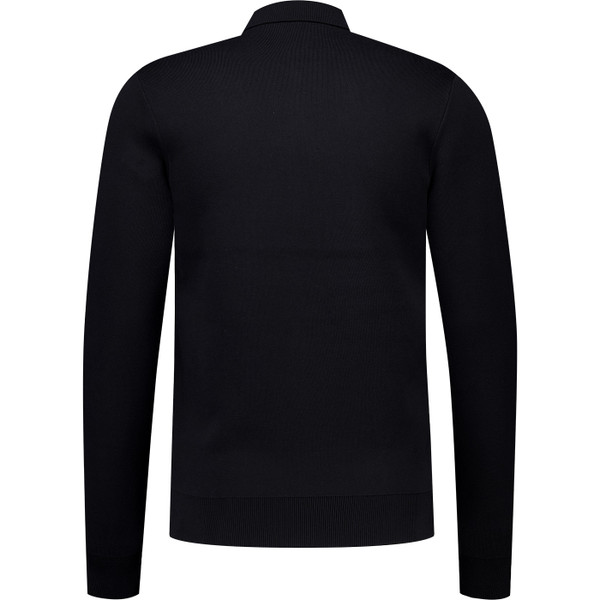 Fred Perry Mens Textured Panel Knitted Zip Cardigan in Black