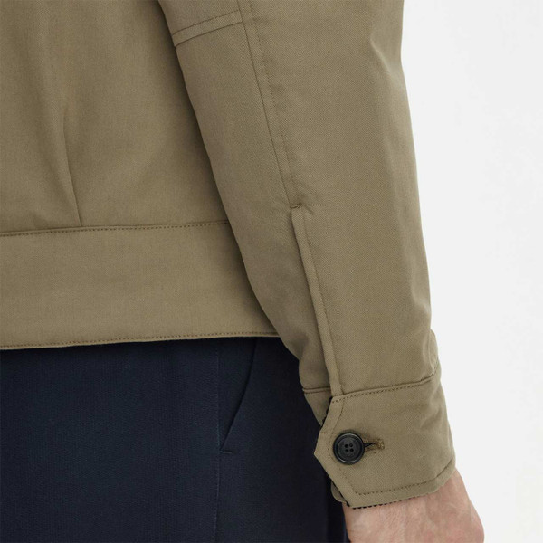 Fred Perry Cord Collar Cotton Caban Jacket Golden Khaki - Cuff Detail