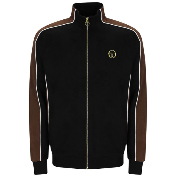 Sergio Tacchini Contrasto Track Top in Black