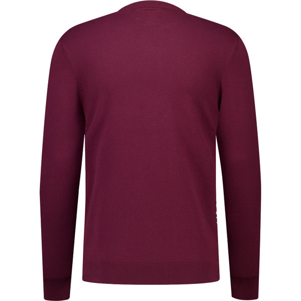 Lambretta Mod Scooter Santa Knitted Christmas Jumper in Burgundy