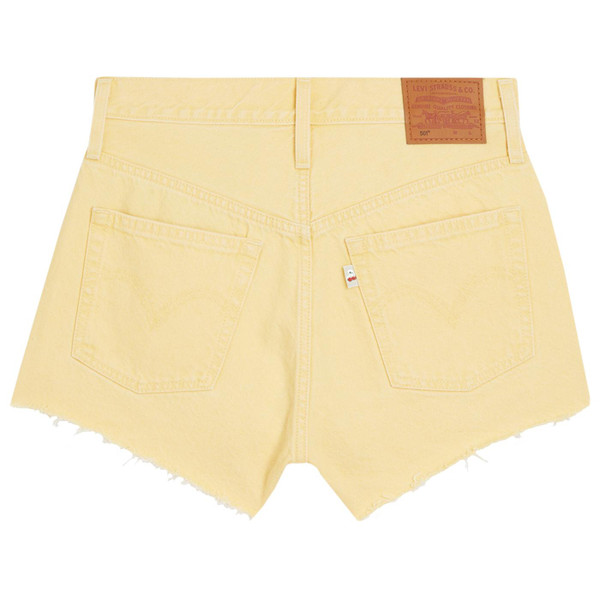 levis womens original high rise denim shorts botanical yellow
