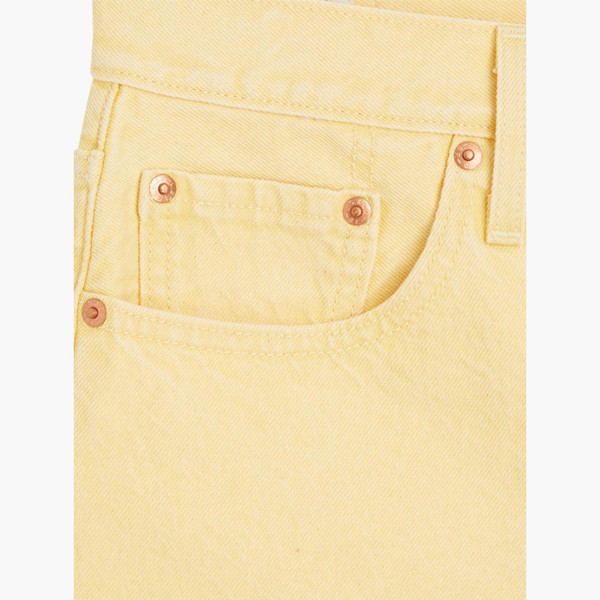 levis womens original high rise denim shorts botanical yellow