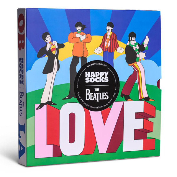 Record Box packaging for Happy Socks x The Beatles Yellow Submarine 6-Pack Socks Gift Set