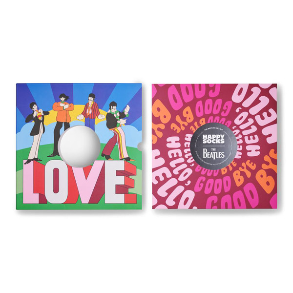 Record Box packaging for Happy Socks x The Beatles Yellow Submarine 6-Pack Socks Gift Set
