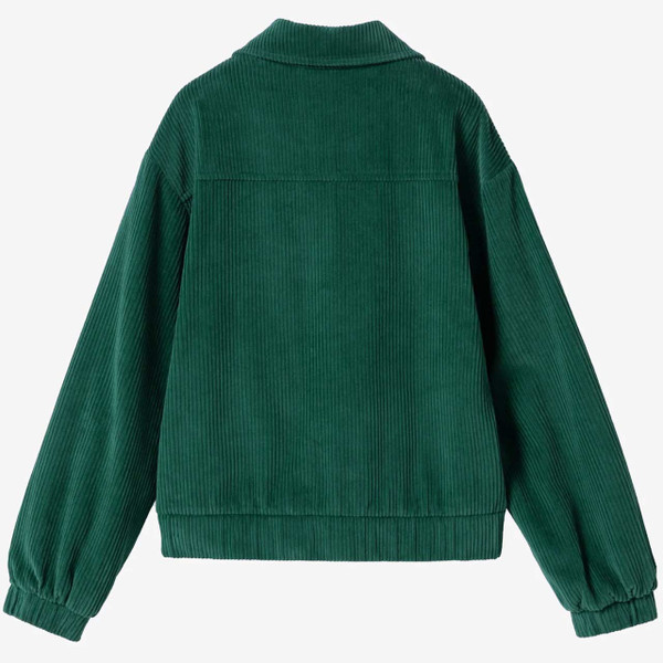Mademoiselle YeYe Rib n Roll Retro Cord Bomber Jacket Botanical Garden - Back View