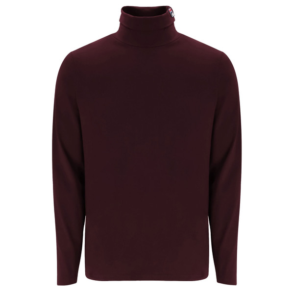 Fila Vintage Men's Retro 70s 19th Roll Neck Top in Fudge Brown