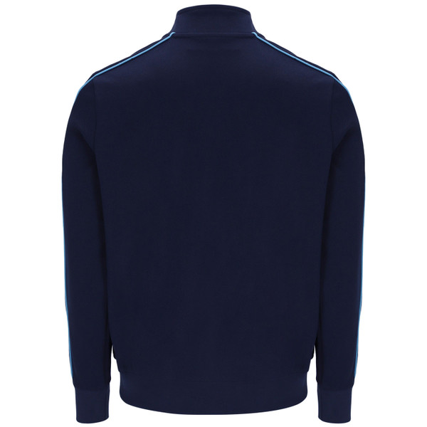 Back of Fila Vintage Men's Eldon Retro Piped Track Jacket in Navy