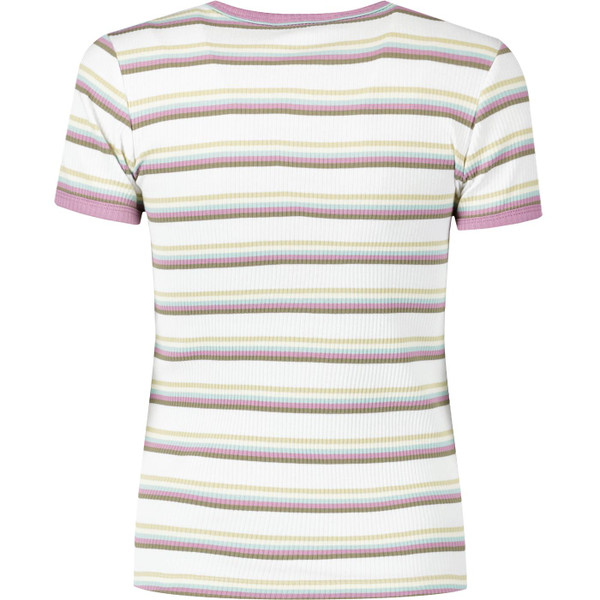lee jeans womens slim fit stripe ribbed tshirt plum white