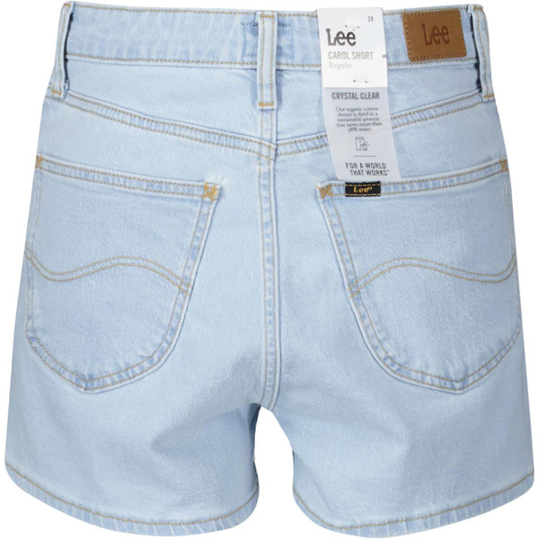 lee jeans womens carol denim shorts light blue
