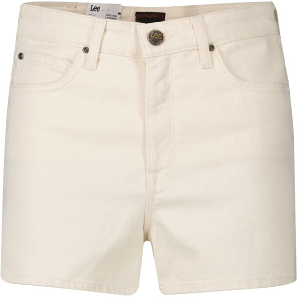 lee jeans womens carol denim shorts ecru