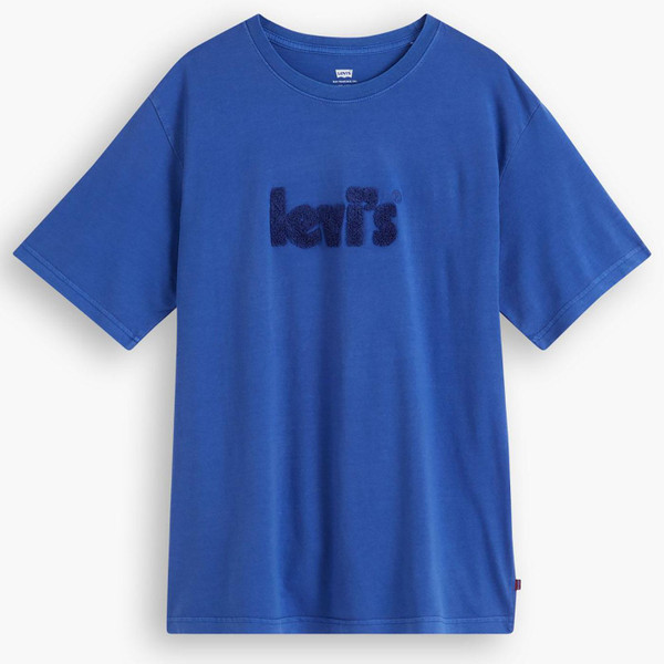 Levi's® Retro Relaxed Fit Towelling Logo Crew T-Shirt in Surf Blue