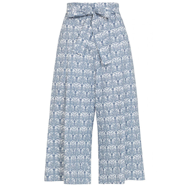 Emily and Finn Gilda Retro Cropped Culottes in Botanical Palm print