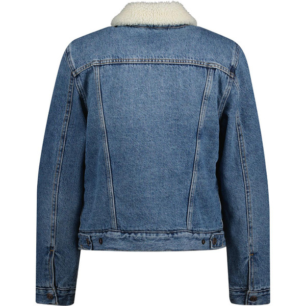 levis womens original denim sherpa trucker jacket light indigo
