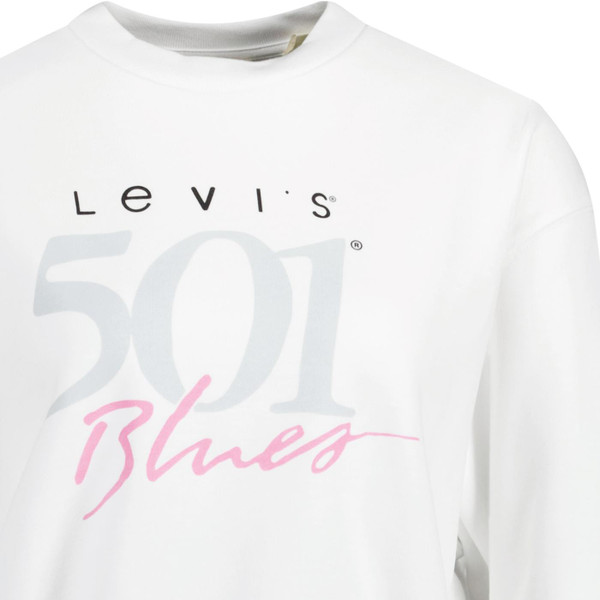 levis womens 80s logo graphic print vintage crew neck sweatshirt white