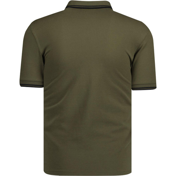 fred perry mens twin tipped pique polo tshirt uniform green black