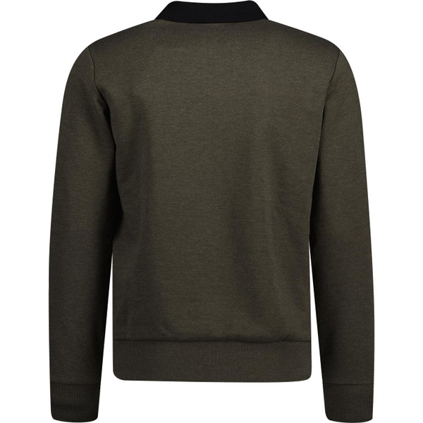 lyle and scott mens contrast collar half zip track top olive marl