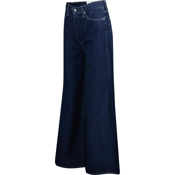 levis womens full flared leg jeans orbit rinse dark blue