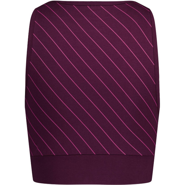 fila vintage womens karla diagonal pinstripe sleeveless bra top grape wine