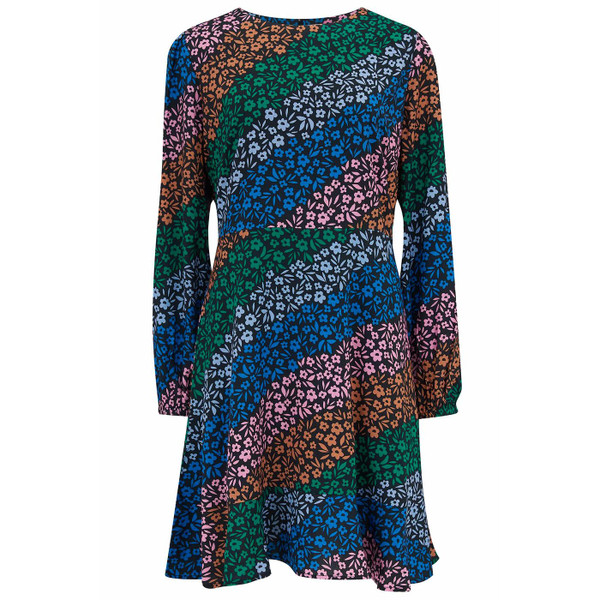 Sugarhill Brighton Juliette Cascading Daisies Retro Rainbow Dress