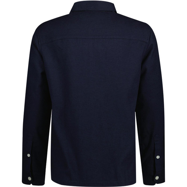 farah vintage mens brushed chest pockets long sleeve oxford overshirt true navy