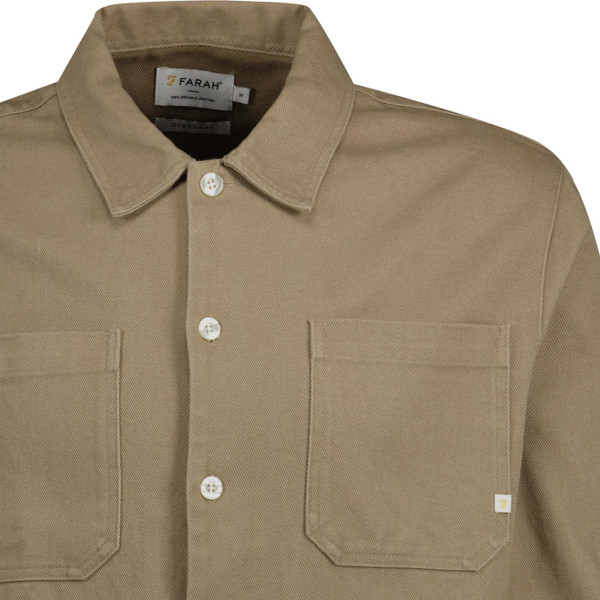 fraha vintage mens isaacs twill long sleeve shirt beige