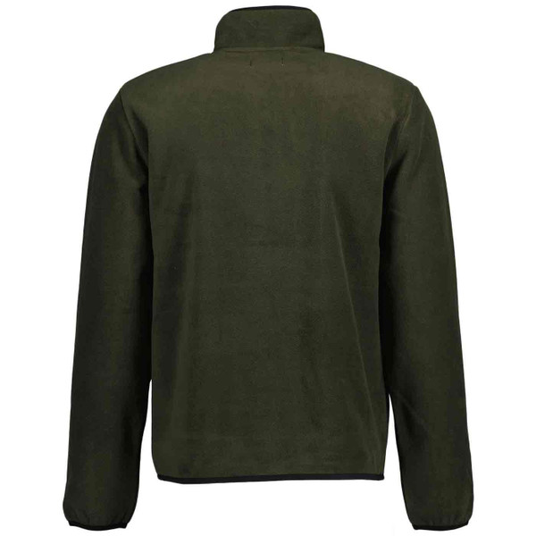 Farah Simpson Men's Retro Half Zip Overhead Fleece Sweatshirt Jacket in Evergreen
