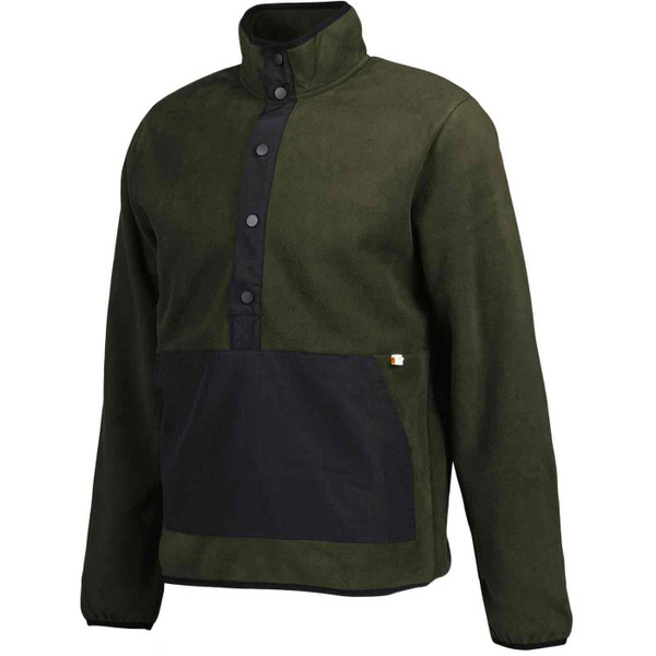 Farah Simpson Half Zip Overhead Fleece Sweatshirt Jacket in Evergreen