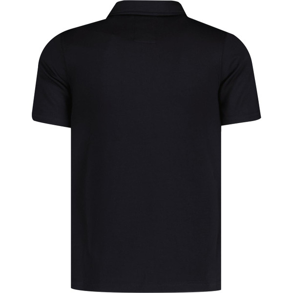 luke 1977 mens hardy zip neck polo tshirt jet black