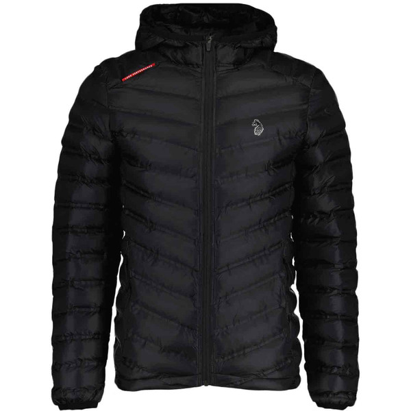 Luke Performance Worldy Retro 1990s Indie Puffer Jacket in All Black