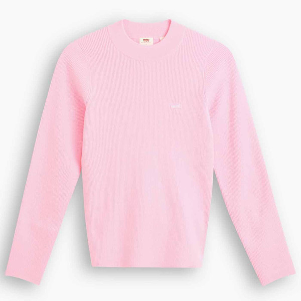 Levi's Women's Ribbed Crew Neck Jumper in Begonia Pink